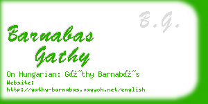 barnabas gathy business card